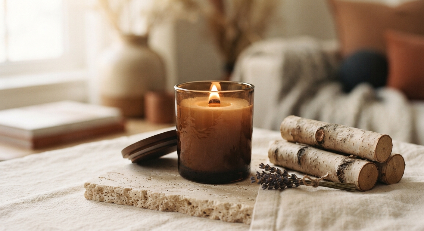 Bougie Feu de Bois